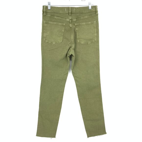 Free People We The Free High Rise Jegging Jeans Womens Sz 31 Army Green NEW - Picture 2 of 8